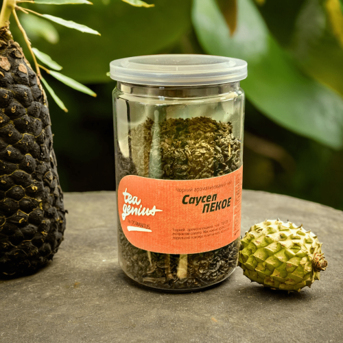 Чай в банці TM TEA GENIUS Саусеп чорний Пекое, 100г 1 Чай в банці TM TEA GENIUS Саусеп чорний Пекое, 100г