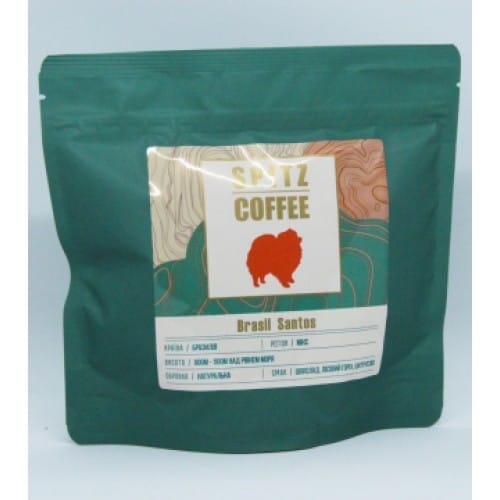 Кава смажена в зернах 'SPITZ COFFEE Бразильський сантос', 250 г 1 Кава смажена в зернах 'SPITZ COFFEE Бразильський сантос', 250 г