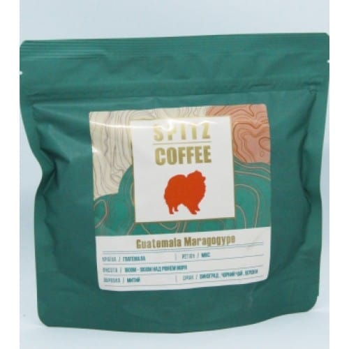 Кава смажена в зернах 'SPITZ COFFEE Марагоджип Гватемала', 250 г 1 Кава смажена в зернах 'SPITZ COFFEE Марагоджип Гватемала', 250 г