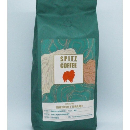 Кава смажена в зернах 'SPITZ COFFEE Платинум стандарт', 1 кг 1 Кава смажена в зернах 'SPITZ COFFEE Платинум стандарт', 1 кг