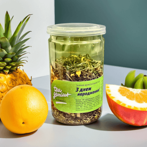 Чай в банці TM TEA GENIUS З днем народження (зелений чай), 100 г 1 Чай в банці TM TEA GENIUS З днем народження (зелений чай), 100 г