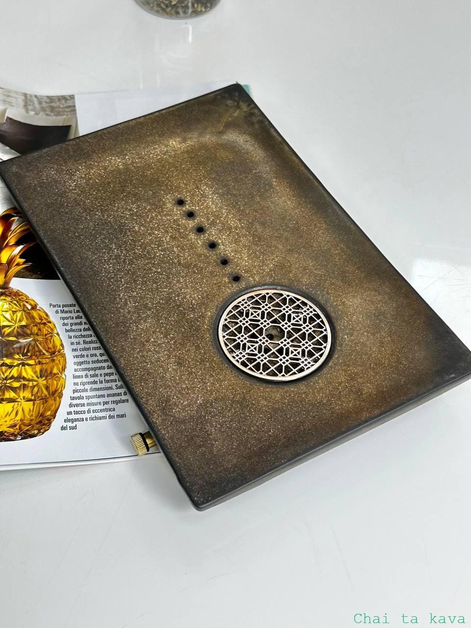 Чайний столик глиняний 'Урумчі' 27х18х3 см 1 Чайний столик глиняний 'Урумчі' 27х18х3 см