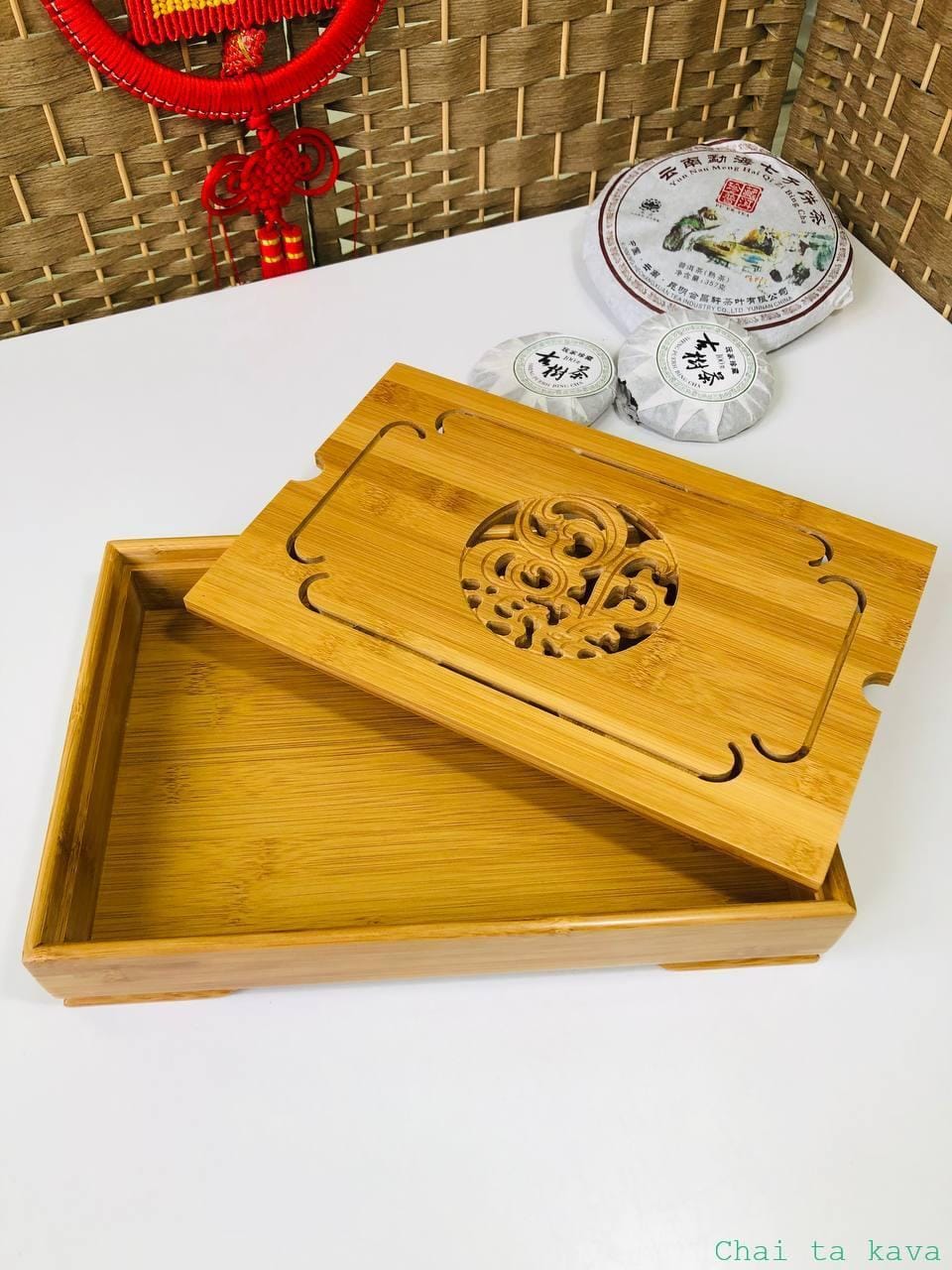 Чайний столик бамбуковий "Йокогама" 35*23*6,5 см 3 Чайний столик бамбуковий "Йокогама" 35*23*6,5 см - Зображення 3