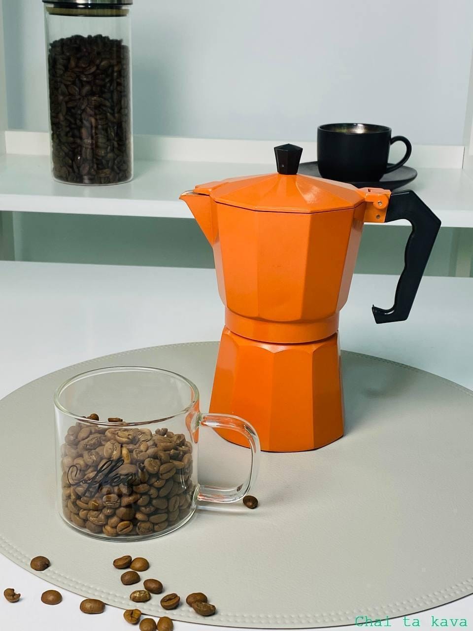 Кавоварка гейзерна на 6 персон Olens "Мокко-оранж" 2 Кавоварка гейзерна на 6 персон Olens "Мокко-оранж" - Зображення 2