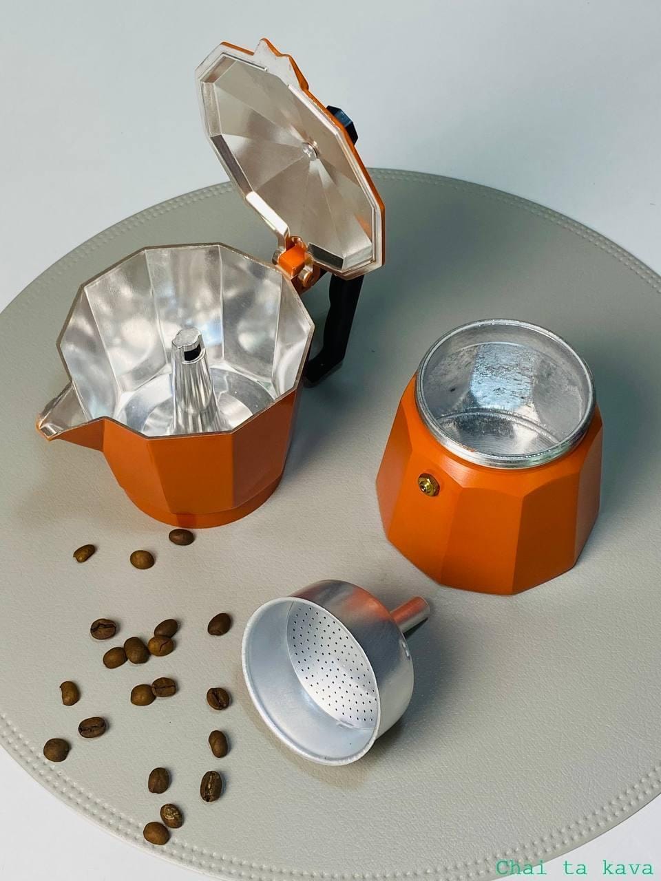 Кавоварка гейзерна на 6 персон Olens "Мокко-оранж" 4 Кавоварка гейзерна на 6 персон Olens "Мокко-оранж" - Зображення 4