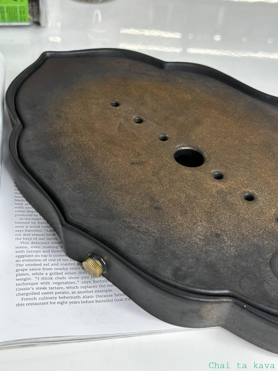 Чайний столик глиняний "Синьзян", 37*24*4 см 3 Чайний столик глиняний "Синьзян", 37*24*4 см - Зображення 3