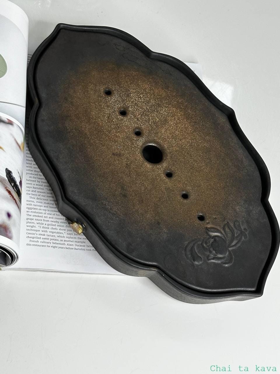 Чайний столик глиняний "Синьзян", 37*24*4 см 4 Чайний столик глиняний "Синьзян", 37*24*4 см - Зображення 4